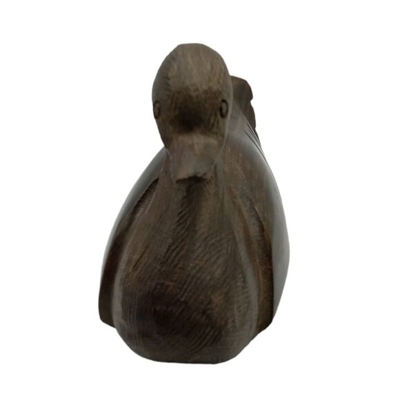 Hand-Carved Wooden Duck Décor - 10" Length 5" Height - Rustic Home Accent - Picture 3 of 8